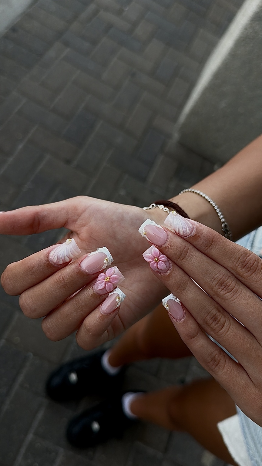 A client’s nail set, photographed in natural light
